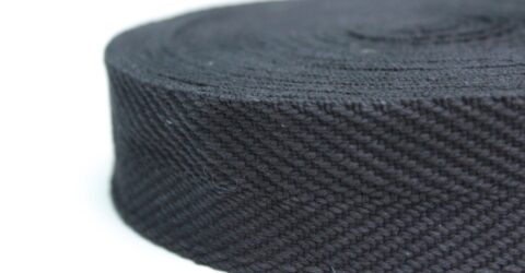 cinta azargada de algodón negro